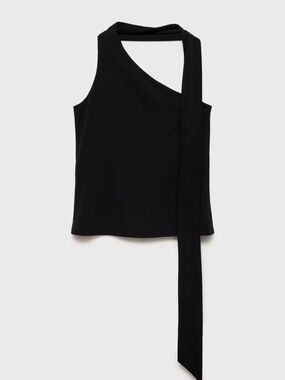 Mango assymetric top with choker neck
